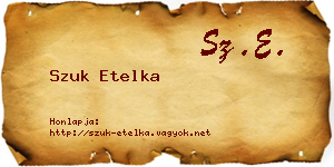 Szuk Etelka névjegykártya